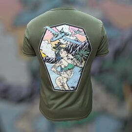 Фотография Футболка мужская 1147 khaki р.M-3XL "Madoka" недорого оптом от прямого поставщика