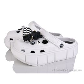 Крокси жіночі літні Літо 3221 white (6 пар р.36-41) "КалориЯ" недорого оптом від прямого постачальника