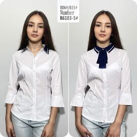 Блузка жіноча B6102-5 white р.S-2XL "BASE" недорого оптом від прямого постачальника