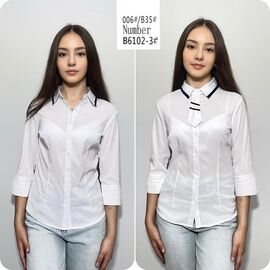 Блузка жіноча B6102-3 white р.S-2XL "BASE" недорого оптом від прямого постачальника
