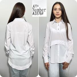 Блузка жіноча A1876 white р.S-2XL "BASE" недорого оптом від прямого постачальника