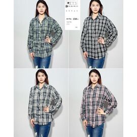 Сорочка жіноча 1505+ black р.XL-5XL "BASE" недорого оптом від прямого постачальника