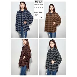 Сорочка жіноча 502+ brown р.2XL-6XL "BASE" недорого оптом від прямого постачальника