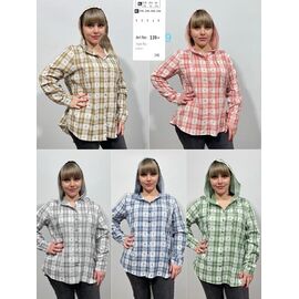Фотография Рубашка женская 139+ green р.XL-5XL "BASE" недорого оптом от прямого поставщика