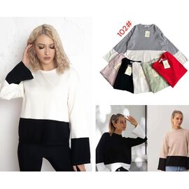 Фотография Свитер женский 102 mix р.44-50 "Katty" недорого оптом от прямого поставщика