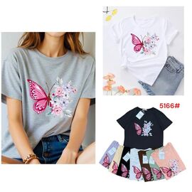 Фотография Футболка женская 5166 mix р.44-48 "Katty" недорого оптом от прямого поставщика