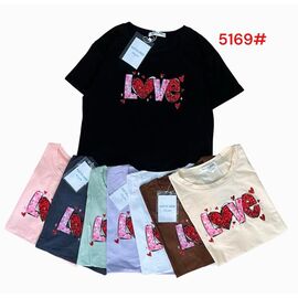 Фотография Футболка женская 5169 mix р.44-48 "Katty" недорого оптом от прямого поставщика