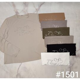 Фотография Свитер женский 1501 mix р.50-54 "FLORA" недорого оптом от прямого поставщика