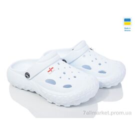 Фотография Кроксы женские летние Лето Крокси 058 білий (8 пар р.36-41) "Progress" недорого оптом от прямого поставщика