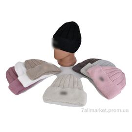 Жіноча шапка Зима 9-18 mix (5 шт. р.сіткаOne size) "TUZZI" недорого оптом від прямого постачальника