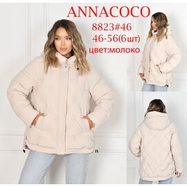 Фотография Куртка женская зимняя 8823 milk р.46-56 "DKNSEL" недорого оптом от прямого поставщика