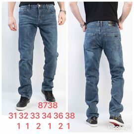 Джинси чоловічі 8738 blue р.31-38 "God Baron" недорого оптом від прямого постачальника
