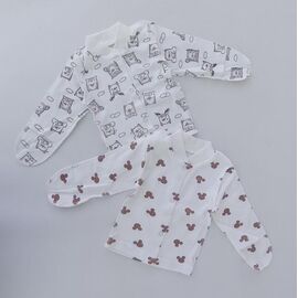 Фотография Кофта детская унисекс ML1679 white-grey р.56-80 "Meloria" недорого оптом от прямого поставщика