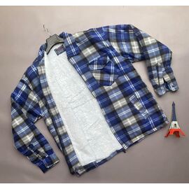 Сорочка чоловіча тепла VR69 blue р.M-4XL "Verton" недорого оптом від прямого постачальника