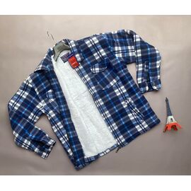 Сорочка чоловіча тепла VR76 blue р.M-4XL "Verton" недорого оптом від прямого постачальника