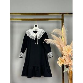 Фотография Платье детское на девочку 5071 black р.116-134 "Delfinka" недорого оптом от прямого поставщика