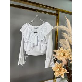 Фотография Блузка детская на девочку 602 white р.152-170 "Delfinka" недорого оптом от прямого поставщика