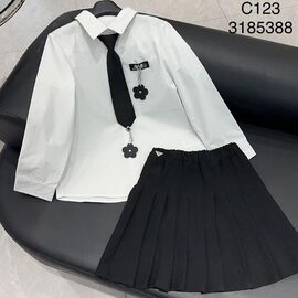 Фотография Рубашка детская на девочку C123 white р.120-170 "Delfinka" недорого оптом от прямого поставщика