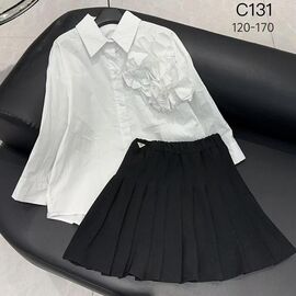 Фотография Рубашка детская на девочку C131 white р.120-170 "Delfinka" недорого оптом от прямого поставщика