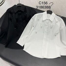 Фотография Рубашка детская на девочку C156 white р.120-170 "Delfinka" недорого оптом от прямого поставщика