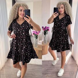 Фотография Платье летнее женское 2086 black р.42-48 "LINDA" недорого оптом от прямого поставщика