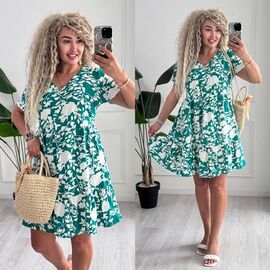 Фотография Платье летнее женское 2086 green р.42-48 "LINDA" недорого оптом от прямого поставщика