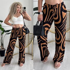 Фотография Штаны женские летние 6042 brown р.42-58 "LINDA" недорого оптом от прямого поставщика