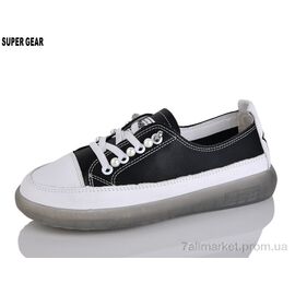 Кросівки жіночі модні Весна/осінь 01713-1 black (8 пар р.36-40) "Super Gear" недорого оптом від прямого постачальника