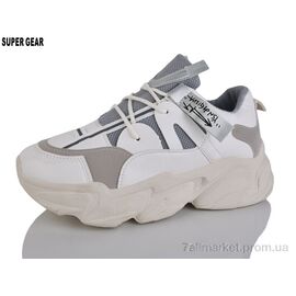 Кросівки жіночі модні Весна/осінь A00763 beige (12 пар р.35-40) "Super Gear" недорого оптом від прямого постачальника