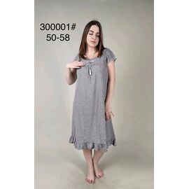 Нічня жіноча 300001 grey р.50-58 "HOME STYLE" недорого оптом від прямого постачальника