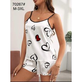 Піжама легка жіноча 70267 white р.M-3XL "HOME STYLE" недорого оптом від прямого постачальника