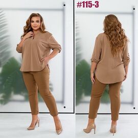 Фотография Блузка женская 115-3 beige р.50-58 "ZLATA" недорого оптом от прямого поставщика