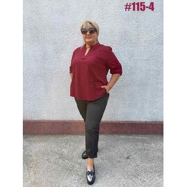 Блузка жіноча 115-4 wine р.50-58 "ZLATA" недорого оптом від прямого постачальника