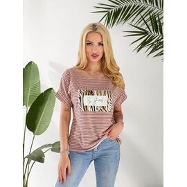 Фотография Футболка женская 745 brown р.46-52 "ZLATA" недорого оптом от прямого поставщика