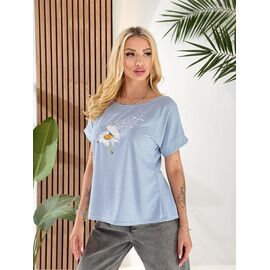 Фотография Футболка женская 745 l.blue р.46-52 "ZLATA" недорого оптом от прямого поставщика