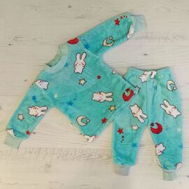 Фотография Пижама детская тёплая на мальчика K126 l.blue р.0.9-1.6 "MALIBU" недорого оптом от прямого поставщика