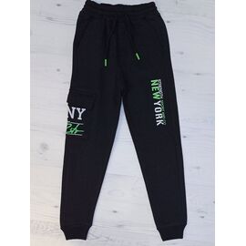 Штани дитячі спортивні зимові на хлопчика ML12 black р.9-12 "MALIBU" недорого оптом від прямого постачальника