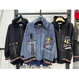 Фотография Куртка женская демисезонная 9657 black р.2XL-5XL "Even&Efair" недорого оптом от прямого поставщика