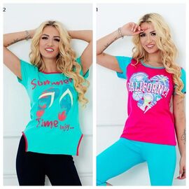 Фотография Костюм женский DG44 l.blue р.S-L "Vehuiah" недорого оптом от прямого поставщика