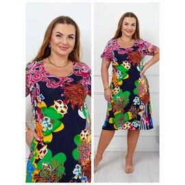 Фотография Платье летнее женское DG30 navy р.L-3XL "Vehuiah" недорого оптом от прямого поставщика