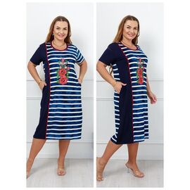 Фотография Платье летнее женское DG33 navy р.L-3XL "Vehuiah" недорого оптом от прямого поставщика
