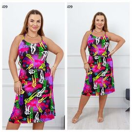 Фотография Сарафан женский 563509 pink р.M-2XL "Vehuiah" недорого оптом от прямого поставщика