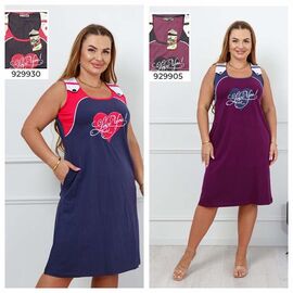 Фотография Сарафан женский 909905 purple р.2XL-4XL "Vehuiah" недорого оптом от прямого поставщика