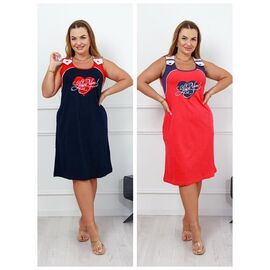 Фотография Сарафан женский 9299130 coral р.2XL-4XL "Vehuiah" недорого оптом от прямого поставщика