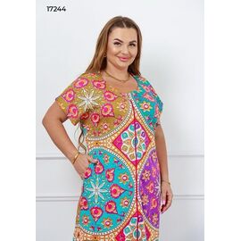 Фотография Халат женский 17244 beige р.L-3XL "Vehuiah" недорого оптом от прямого поставщика