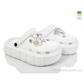 Крокси жіночі літні Літо 152-2-1 кролик білий (6 пар р.36-40) "Golden Lion" недорого оптом від прямого постачальника