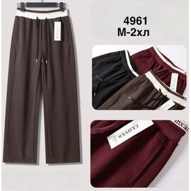 Фотография Штаны спортивные женские 4961 wine р.M-2XL "WELL" недорого оптом от прямого поставщика