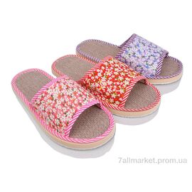 Фотография Тапки женские для дома Весна/осень 4145-SP024 mix (12 пар р.36-41) "Мир" недорого оптом от прямого поставщика