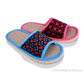 Тапки жіночі для будинку Весна/осінь 4145-SP027 mix (12 пар р.36-41) "Мир" недорого оптом від прямого постачальника
