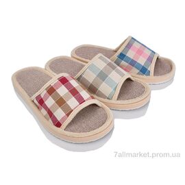 Тапки жіночі для будинку Весна/осінь 4145-SP028 mix (12 пар р.36-41) "Мир" недорого оптом від прямого постачальника